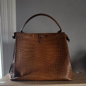 Dooney and Bourke Alto Framed Croc Satchel